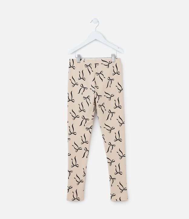 Pantalón Legging Infantil Calentito con Estampa Moñas - Talle 5 a 14 años 2