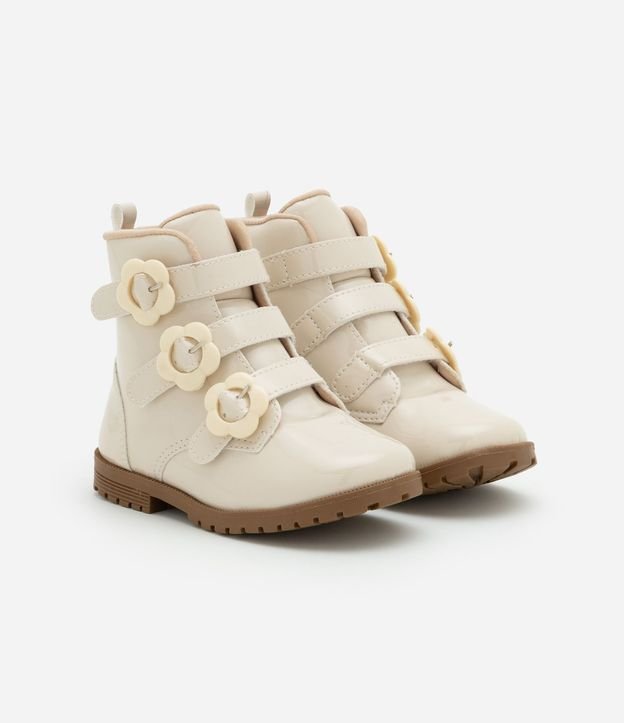 Bota Coturno Infantil con Hebillas Flores - Talle 20 a 27 1