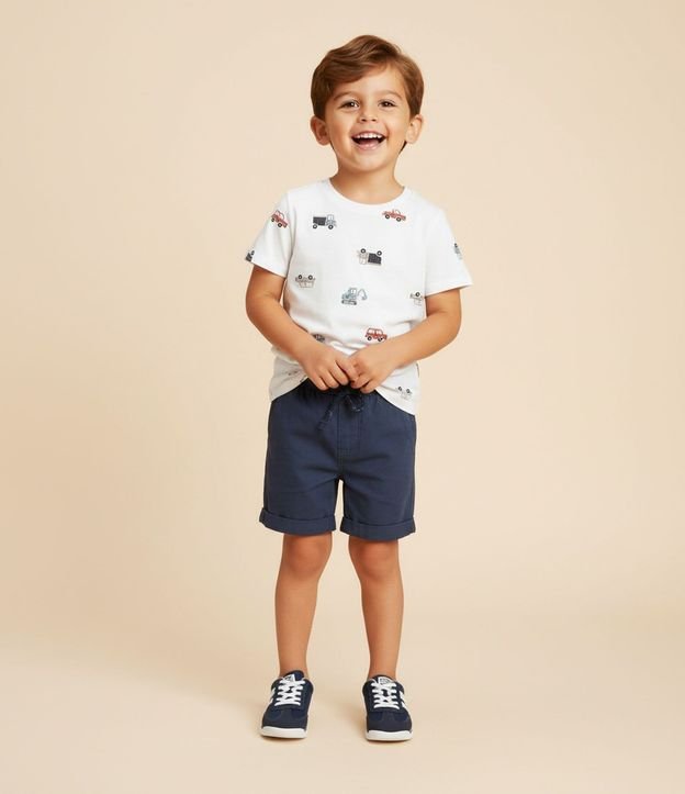 Remera Infantil con Estampa Carritos - Talle 1 a 6 años