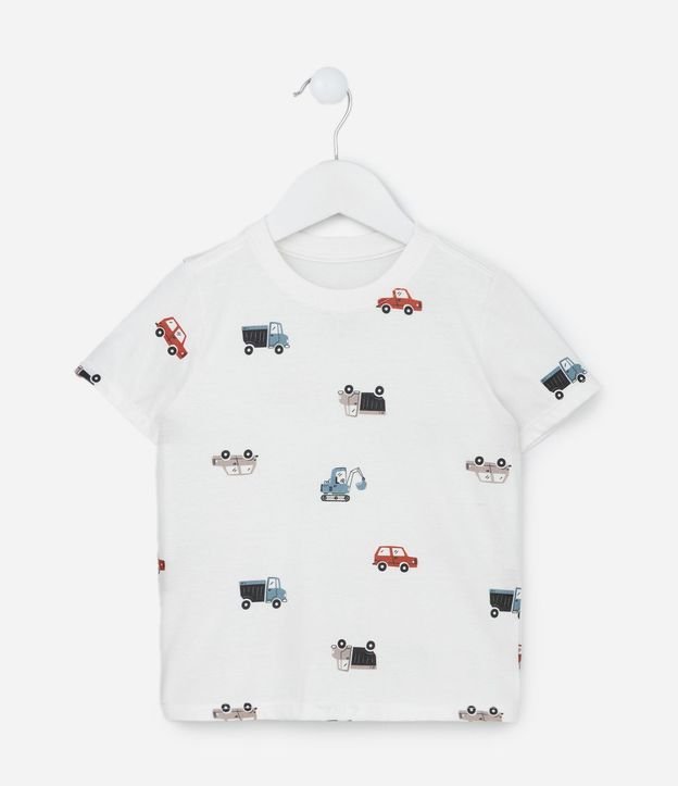Remera Infantil con Estampa Carritos - Talle 1 a 6 años 2