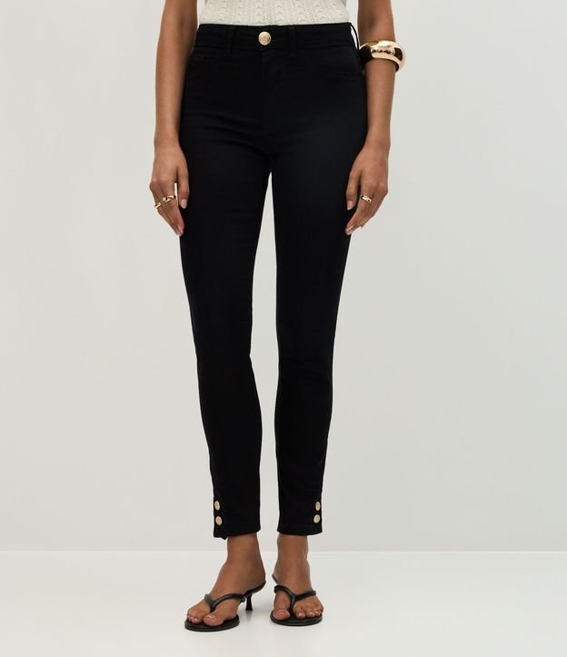 Pantalón Skinny en Sarga con Elastano y Cintura Alta 3