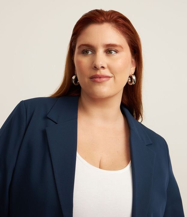 Blazer Alargado en Crepé con Manga Fruncida Curve & Plus Size 2