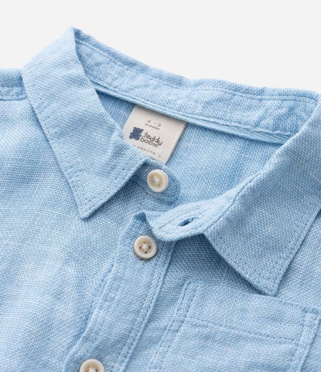 Camisa Infantil en Cambraia con Bolsillo - Talle 0 a 18 Meses 5