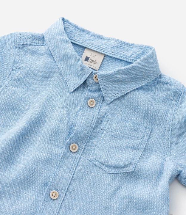 Camisa Infantil en Cambraia con Bolsillo - Talle 0 a 18 Meses 8