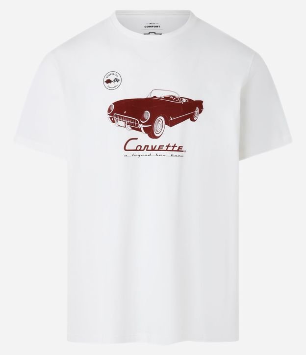 Remera Comfort en Algodón con Estampa de Carro Carro Corvette de Chevrolet 7