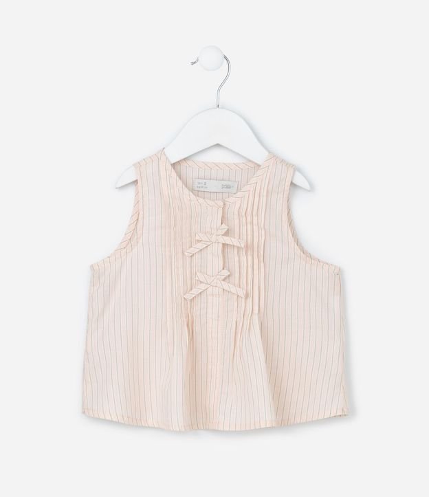 Conjunto Infantil en Tricolina con Lacitos y Pantalón Wide Leg - Talle 1 a 6 años 3