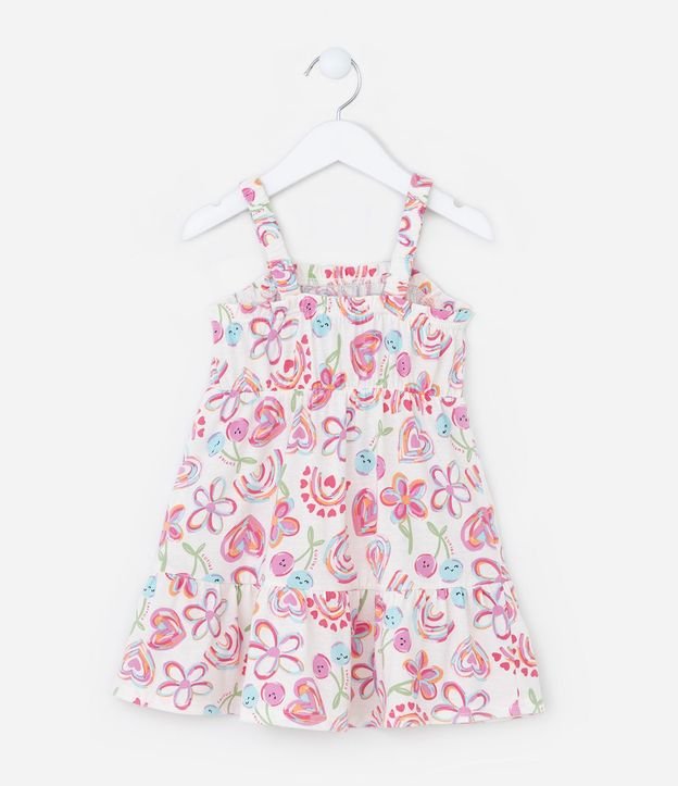 Vestido Infantil con Volados y Estampa Floral - Talle 1 a 6 años 3