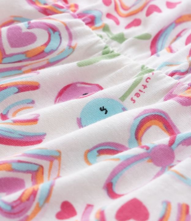 Vestido Infantil con Volados y Estampa Floral - Talle 1 a 6 años 5