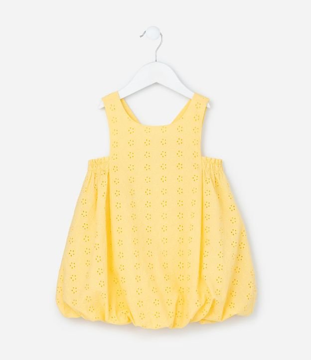 Vestido Balone Infantil en Laise Texturizado - Talle 1 a 6 años