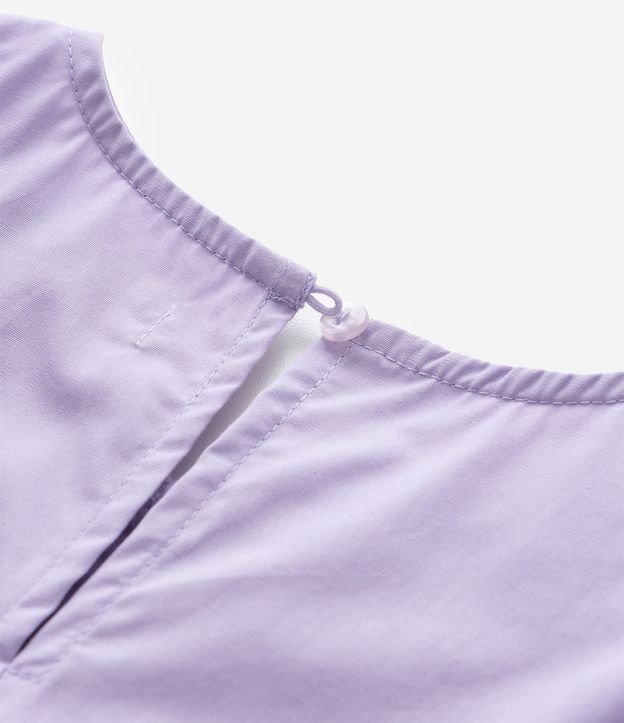 Vestido Infantil en Tricolina con Mangas Abullonadas y Lacitos - Talle 1 a 6 años 4