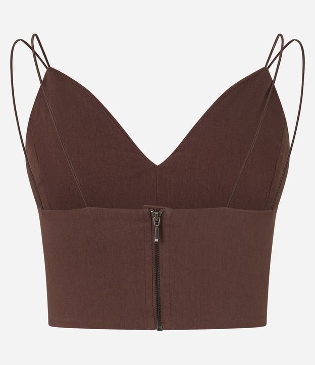 Blusa Cropped Corset en Bengalina con Escote V 8