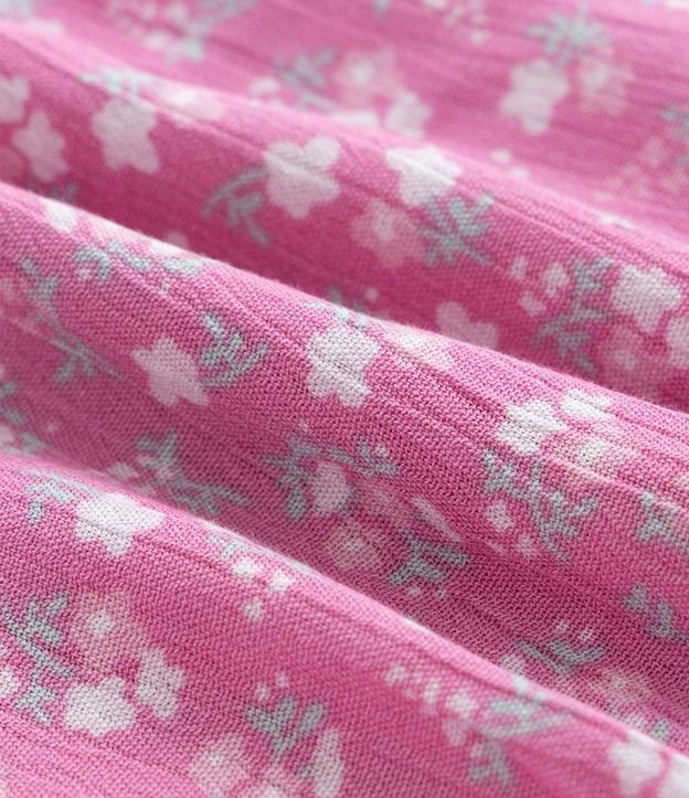 Vestido Infantil en Viscosa con Estampa de Flor y Volados - Talle 1 a 6 años 4