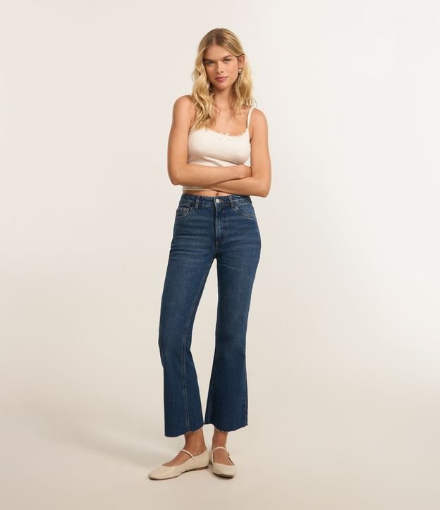 Pantalón Cropped Flare en Jeans 2