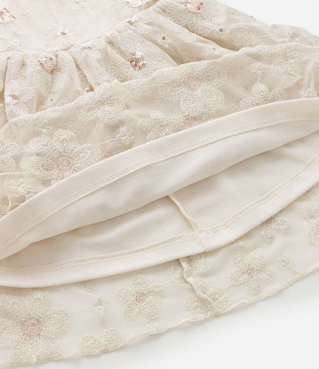 Vestido Infantil con Bordado Floral y Lentejuelas -Talle 1 a  6 años 6