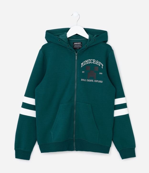 Saco Infantil en Techfleece con Estampa Minecraft - Talle 5 a 14 años 2