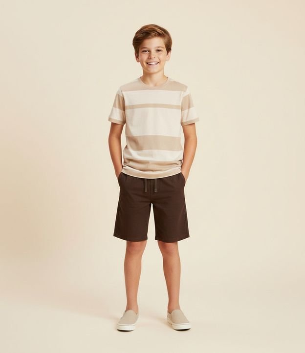 Remera Infantil con Estampa de Bloques de Color - Talle 5 a 14 años
