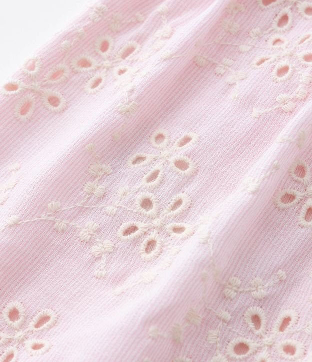 Vestido Infantil en Broderie con volados y Bombacha - Talle 3 a 18 Meses 7