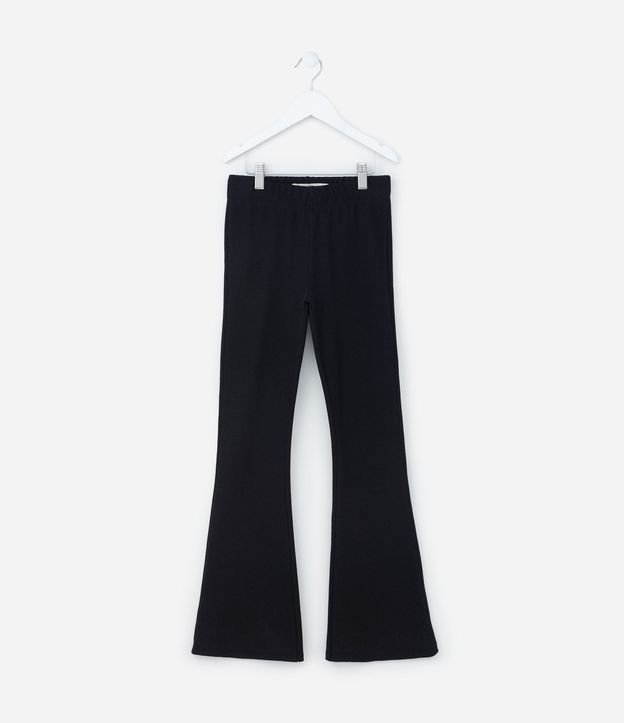 Pantalón Flare Infantil Básica en Rib - Talle 5 a 14 años 2