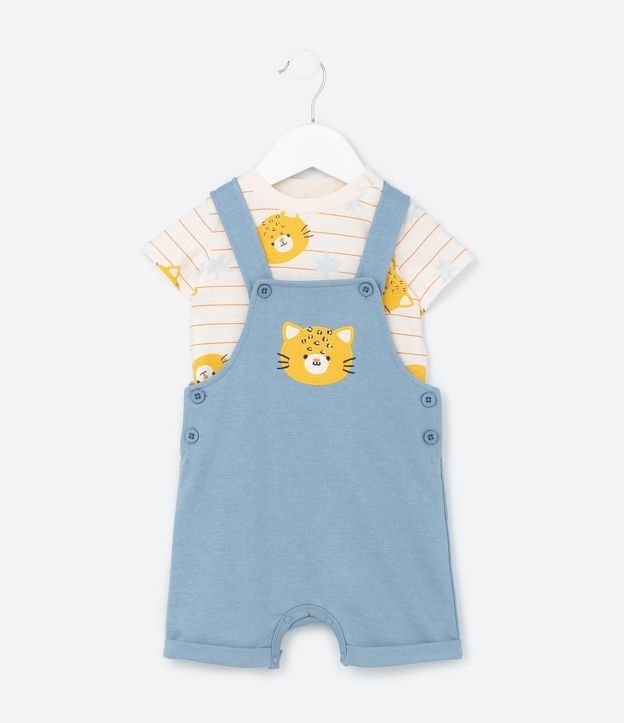 Conjunto Infantil en Algodón con Estampa de Tigre - Talle 0 a 18 Meses 2