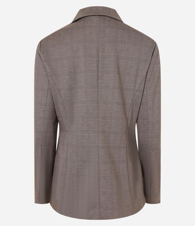 Blazer Slim con Punto Roma y Botones Forrados 8
