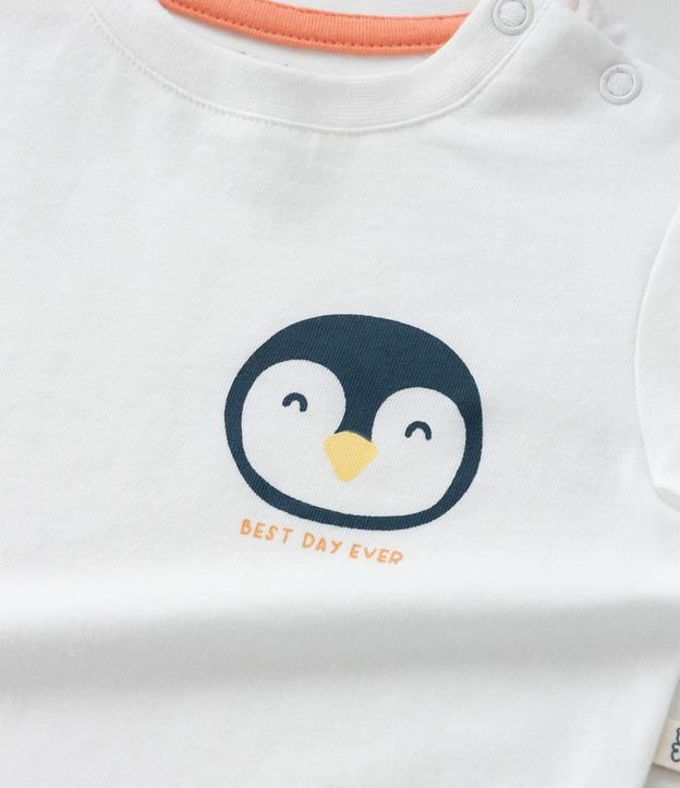 Conjunto Infantil en Microfibra con Estampa de Pinguino - Talle 0 a 18 Meses 9