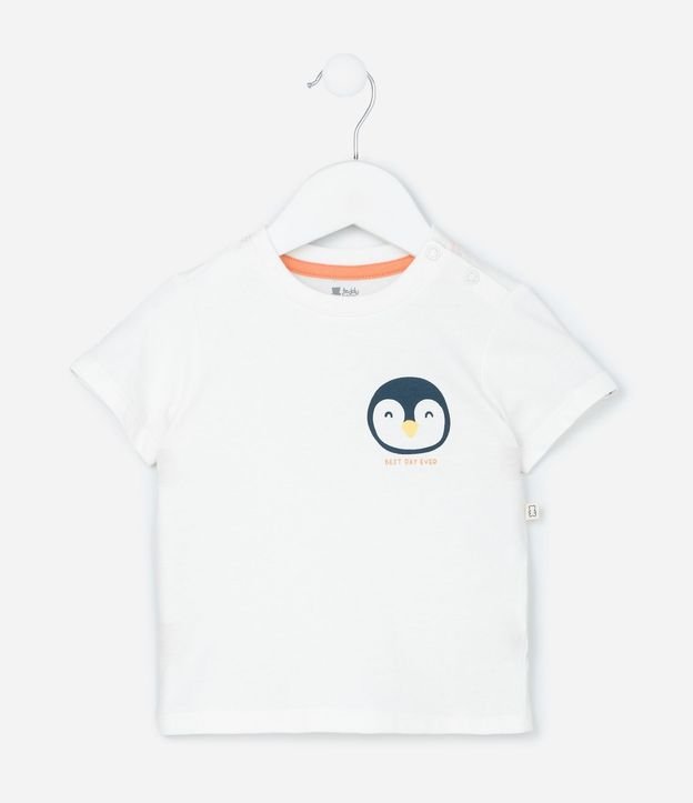 Conjunto Infantil en Microfibra con Estampa de Pinguino - Talle 0 a 18 Meses 3