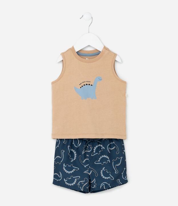 Conjunto Infantil con Estampa de Dino - Talle 3 a 18 Meses 2