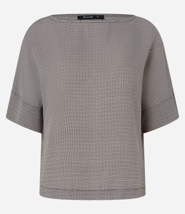 Blusa en Chiffon con Estampado Geométrico