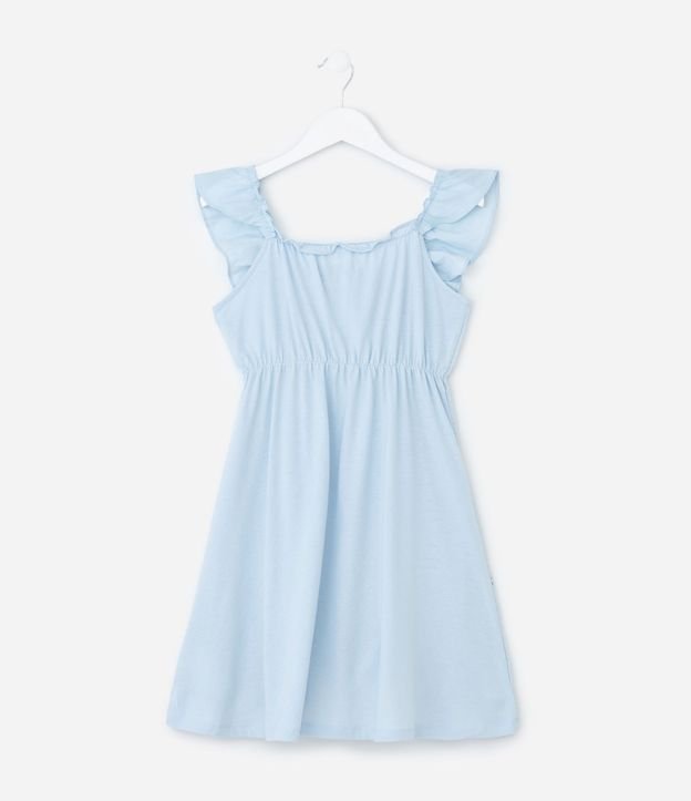 Vestido Infantil en Laise con Bordado de Flores - Talle 5 a 14 años 2