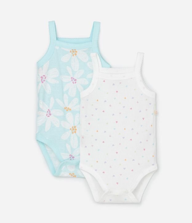Kit 02 Bodies Infantiles en Rib con Estampa - Talle 0 a 18 meses