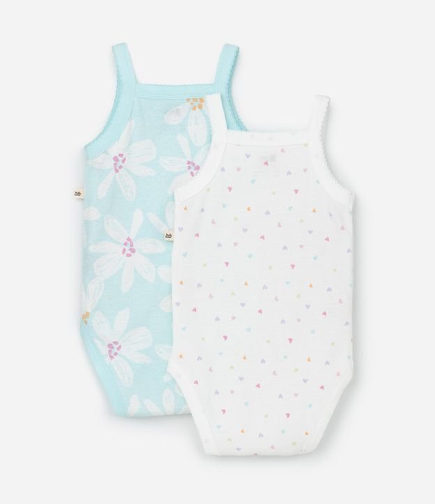 Kit 02 Bodies Infantiles en Rib con Estampa - Talle 0 a 18 meses 2