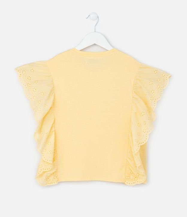 Blusa Infantil en Cotton con Volado Broderie - Talle 5 a 14 años 3