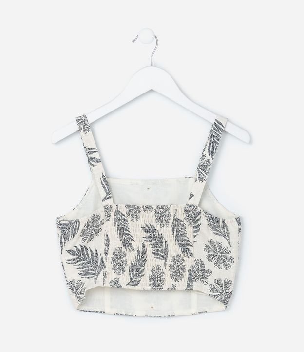 Blusa Infantil en Viscolino con Estampa Follajes - Talle 5 a 14 años 3