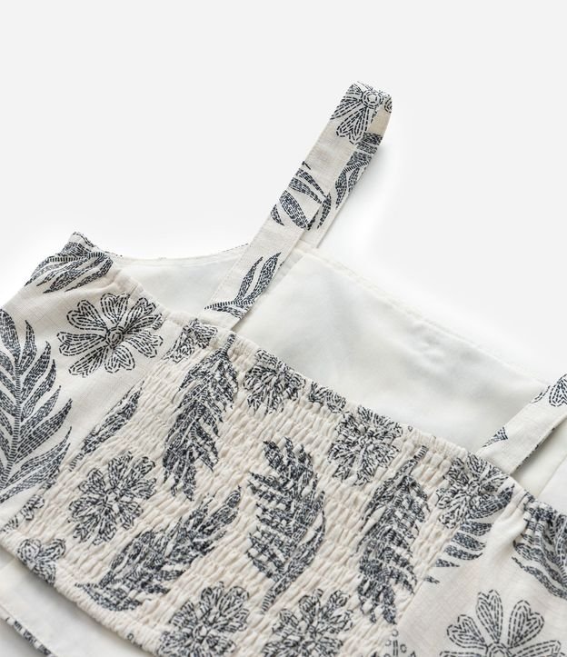 Blusa Infantil en Viscolino con Estampa Follajes - Talle 5 a 14 años 6