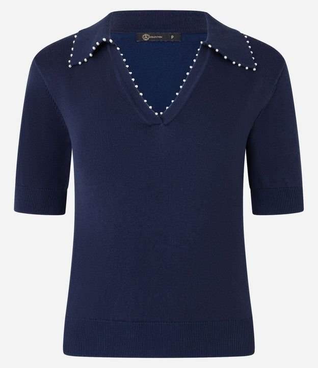 Blusa Polo en Punto con Mini Perlas 7