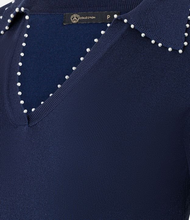 Blusa Polo en Punto con Mini Perlas 8