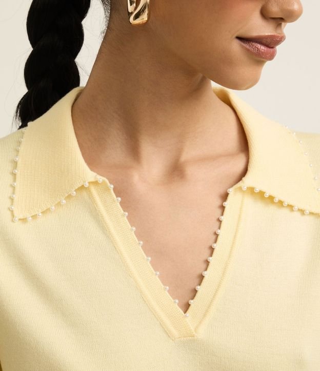 Blusa Polo en Punto con Mini Perlas 4
