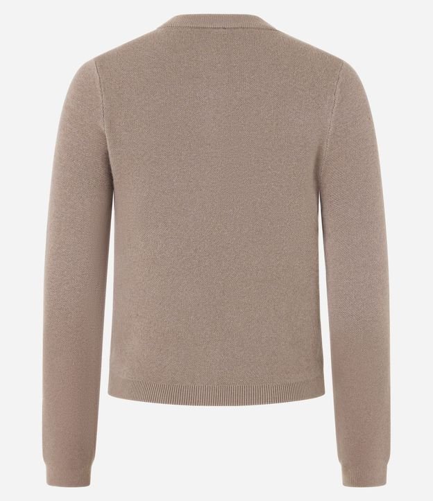 Cardigan en Punto con Estampa de Cuadros 6