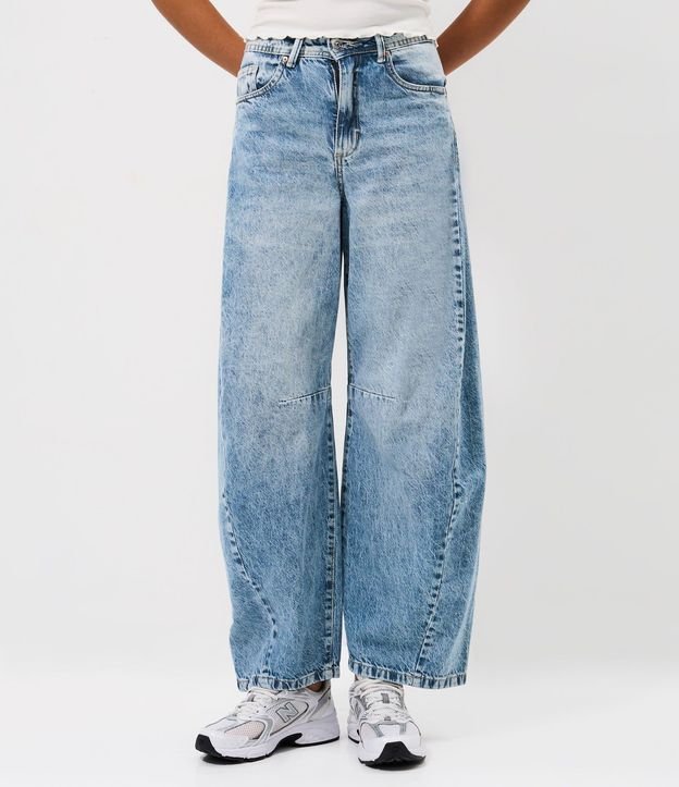 Pantalón Barrel en Jeans Marmorizado 2