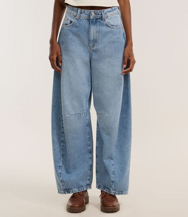 Pantalón Barrel en Jeans Marmorizado 3