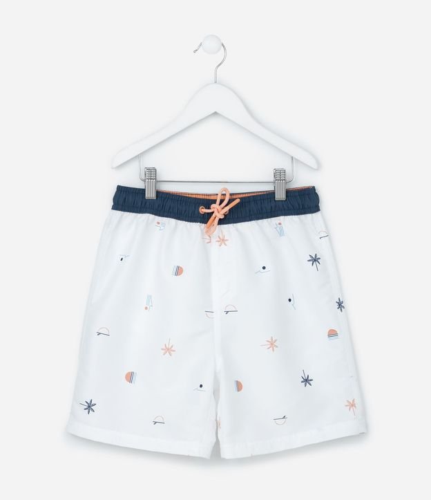 Bermuda Infantil con Estampa de Mini Ícones - Talle 5 a 14 años