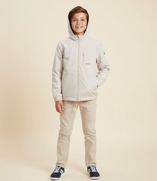 Campera Infantil con Textura Gomosa y Capucha - Talle 5 a 14 años