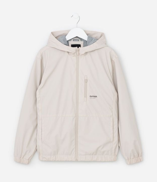 Campera Infantil con Textura Gomosa y Capucha - Talle 5 a 14 años