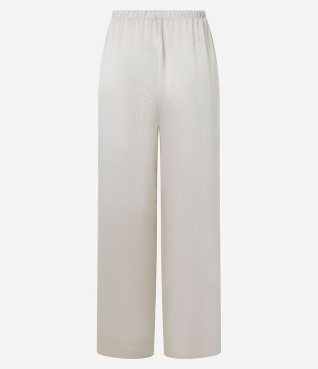 Pantalón Recto en Crepé Texturizado y Cintura Elástica 6