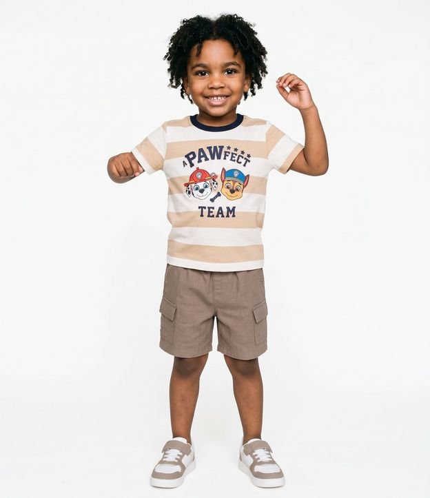 Bermuda Infantil en Viscolino con Bolsillo Cargo - Talle 1 a 6 años