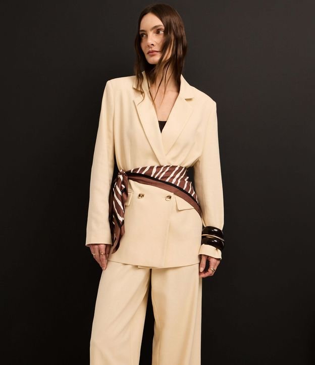 Blazer Oversized en Viscolino con Botones y Solapas 7
