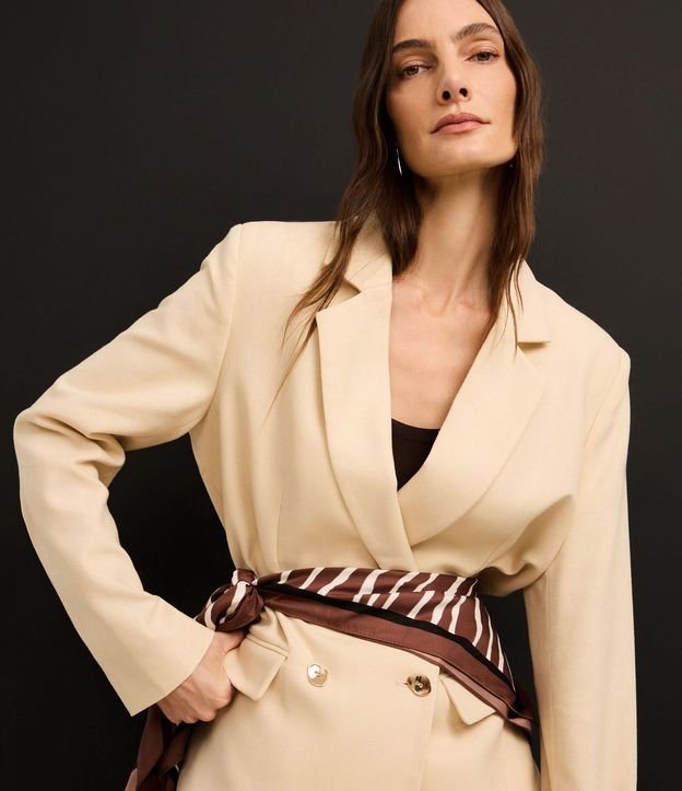Blazer Oversized en Viscolino con Botones y Solapas 8
