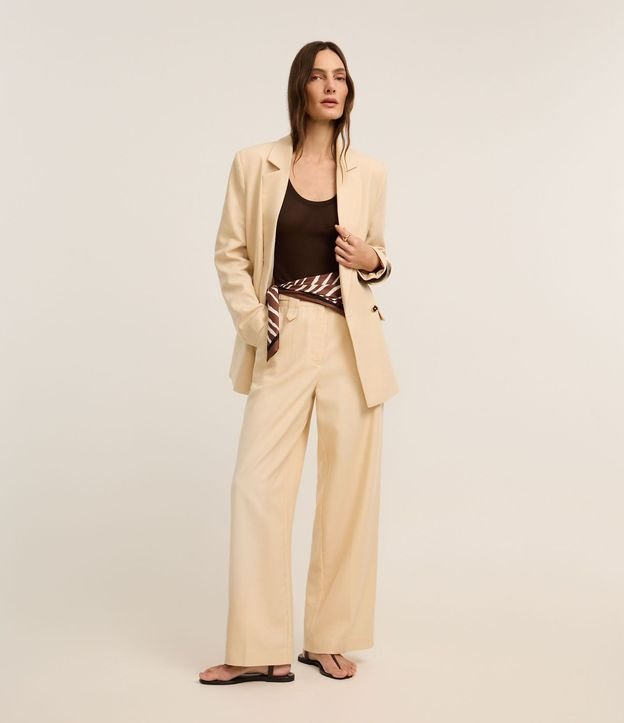 Blazer Oversized en Viscolino con Botones y Solapas 2