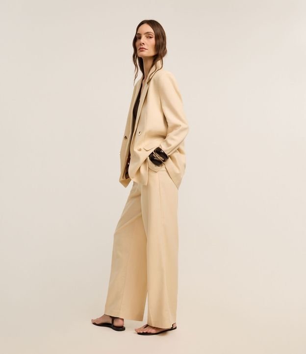 Blazer Oversized en Viscolino con Botones y Solapas 4