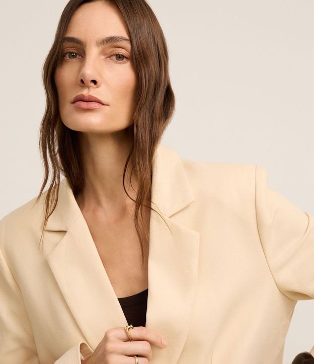 Blazer Oversized en Viscolino con Botones y Solapas 6
